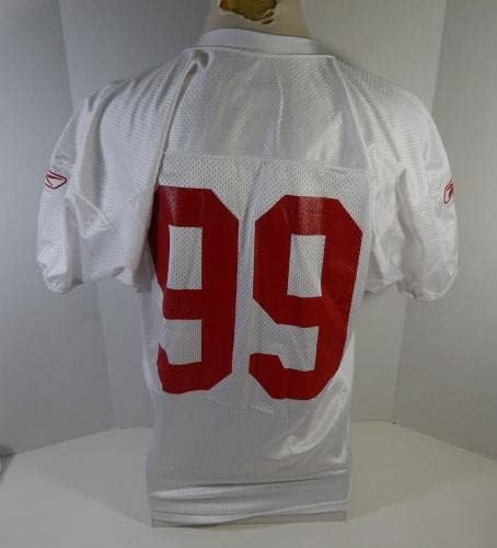 2010 SAN FRANCISCO 49ers Manny Lawson 99 Jogo emitiu White Practice Jersey XL 8 - Jerseys de jogo NFL não assinado usada