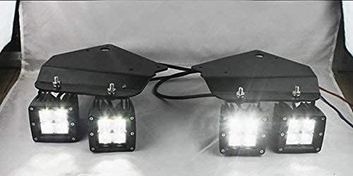 IJDMTOY LED POD Kit de lâmpada de nevoeiro leve compatível com o Ford SVT Raptor 2010-14, inclui cubos LED de alta potência