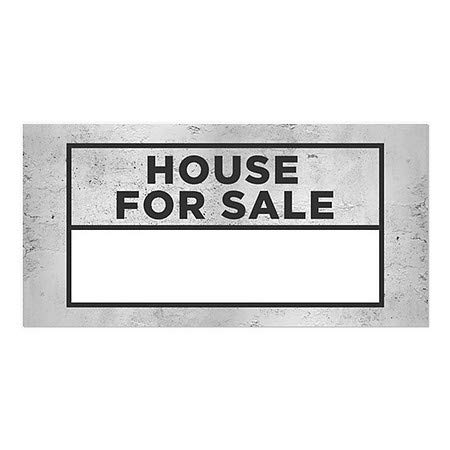 CGSignLab | Janela House for Sale -Cinza Básico ABAIXO | 24 x12