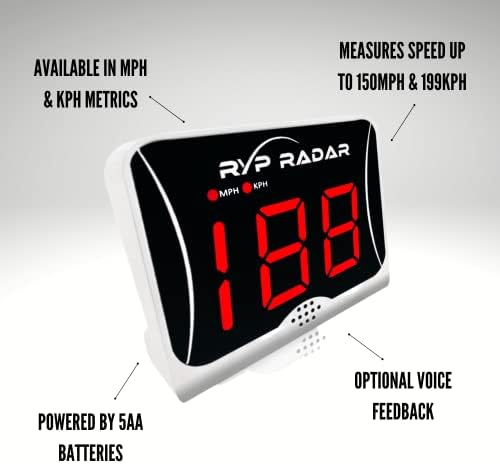 Rypstick | Rypradar Golf Stand Speed ​​Speed ​​Monitor e Radar para Rypstick