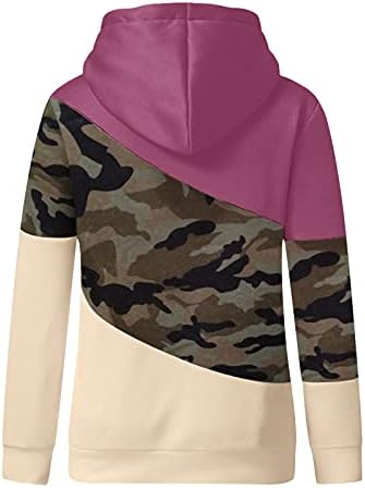 Hoodie para mulheres de blocos coloridos de grandes dimensões Tops Tops