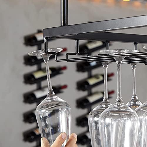Pendurado vidro de vidro rack pendurado por suporte de vinho de vinhos de vidro de vidro de vidro, cabide de armazenamento