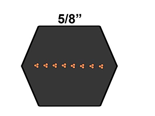 D&D PowerDrive BB101 Cinturão hexagonal V, borracha, 105,6 de comprimento, 1 banda