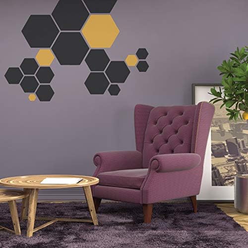 NAKLEO 5 PCS STEXIS DE PLÁSTICO REUSIÁVEL - Honeycomb Hexágono - 13,4 a 3,5 - Modelo de pintura de crianças para crianças