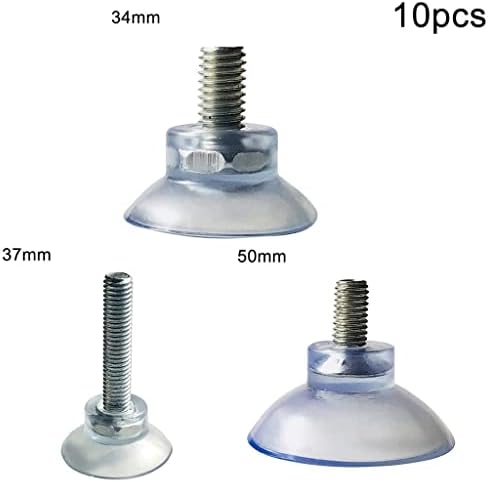 Wodmb 10 pcs m8 cura de sucção de parafuso de porca clara Pontas de sucção de sucção de alcance gira o gancho pendurado