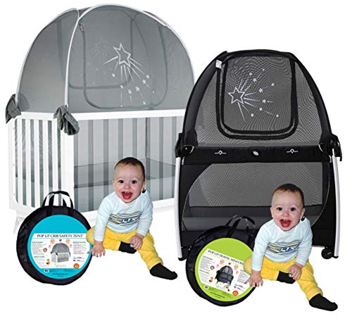 Rede australiana - tenda do berço do bebê e barraca de berço de viagem para impedir que o bebê saia - cobertura líquida premium - veja através da rede de berços - tenda da rede de mosquitos do berçário