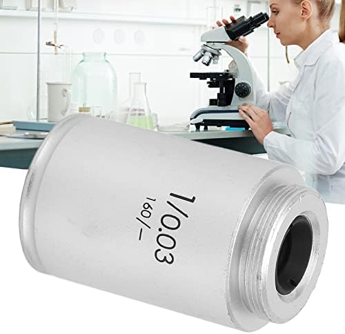 Lente objetiva do microscópio, rosca RMS confortável 20.2mm 1x Microscópio Objetivo Lente para microscópio biológico
