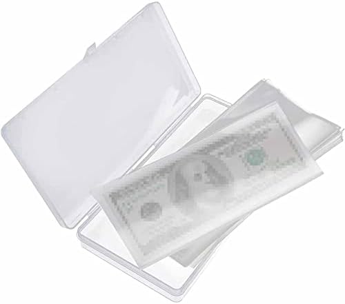 100 PCS Clear Paper Dinheiro Portador de moeda plástica Mangas de Bill Notas Titulares Sacos de protetor de dinheiro com