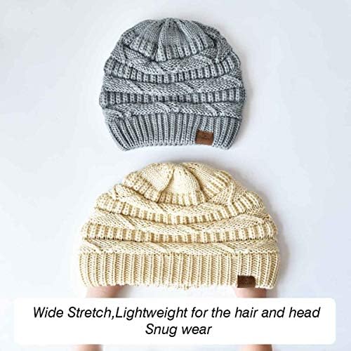 Somaler Knit Feanie Hat for Women Gordes Dizedize Chunky Winter Slouchy Gorro de chapéus de esqui