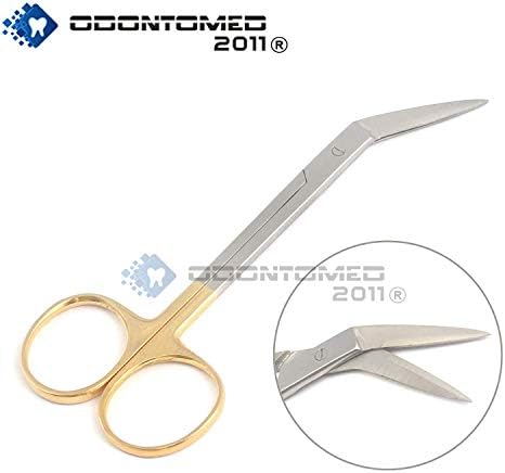 ODONTOMED2011 5 peças T/C Iris Scissors Angular 4.5 com inserções de carboneto de tungstênio ODM