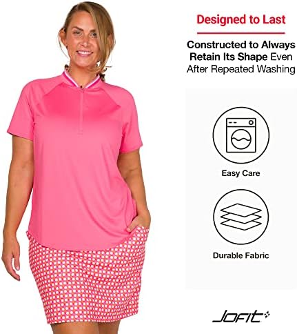 Jofit Apparel Feminino Athletic Cloths Manga curta Raglan para golfe e tênis