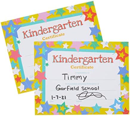 Certificados de jardim de infância para crianças, diplomas de graduação