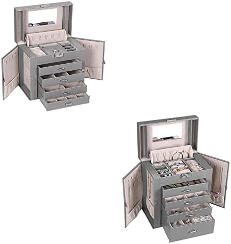 Caixa de jóias bewishome, organizador de caixas de jóias com gavetas, caixa de colar da caixa de colar Presentes ideais