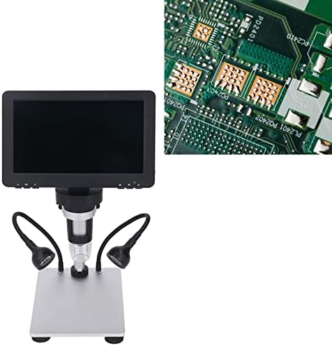 Microscópio digital LCD de 7 polegadas 1200X Microscópio eletrônico de solda Microscópio digital de alta definição com luz de preenchimento externa para adulto