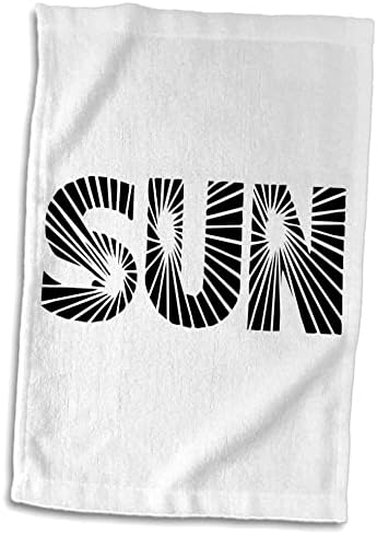 3drose star text sun contra o fundo branco - toalhas