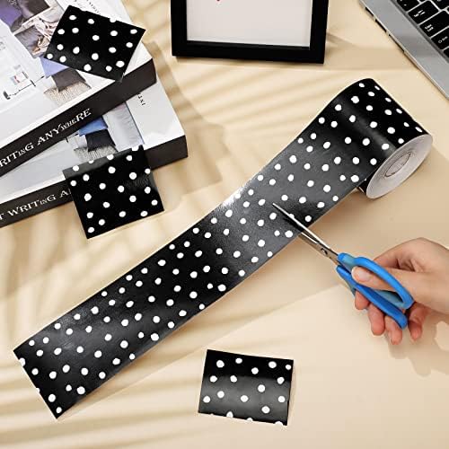 Zonon 65 pés Bulletin Board Borders Dots Decorativo Bulletin Borda Roldado Blackboard Straight Wavy Trim Starters de volta às aulas para sala de aula e casa