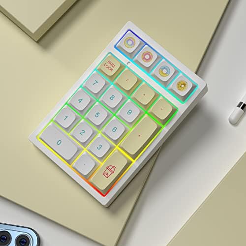 Yunzii YZ21 Hot Swappable Mechanical Numéric Keypad, RGB 21 Keys Wired Mini Numpad Gaming Keypad