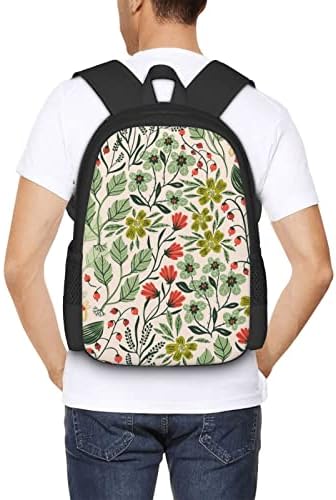 Aseelo Belas Flowers School Mackpack Large College Backpack Casual Bookbag Daypack para meninos meninos adolescentes