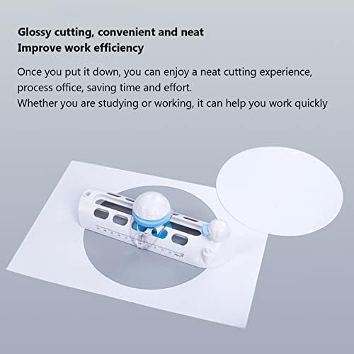 Cortador de papel circular, concha de plástico Móvel Turnatable Dual Função Padrão Escala Diy Circle Cutter Cutter sem esforço