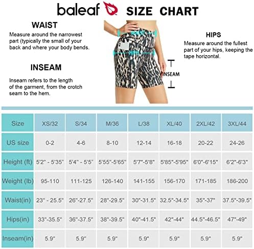 Baleaf Women's 6 /8 de cintura alta shorts de moto