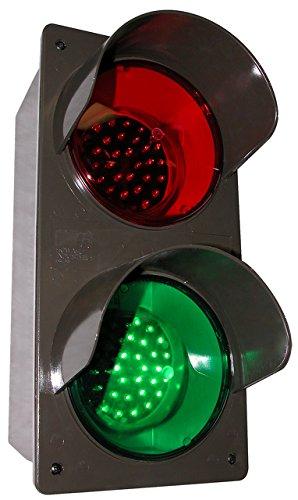 Sinal de trânsito vert, vermelho/grn, 3-7/8 x7 x14