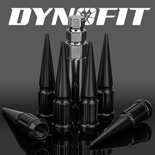 Dynofit 12mmx1.5 Spike porcas de pico, 20 x M12x1.5 Porca de terminal, porcas de extremidade fechadas de 3,35 polegadas de altura