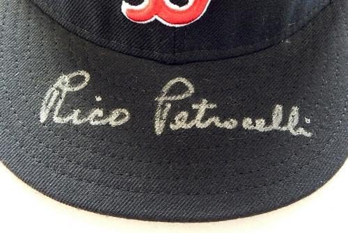 RICO Petrocelli assinou o Boston Red Sox New Era Hat Autograph Autograph Fleer Coa B - Chapéus autografados