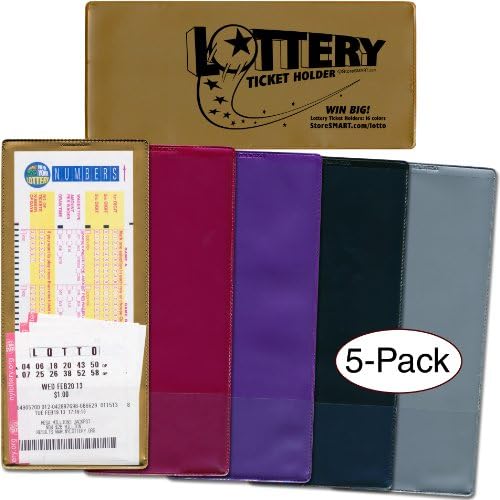 StoreSmart - Titulares de bilhetes de loteria 5 -PACK - PLÁSTICO - MISTIC METAL COLEENCY