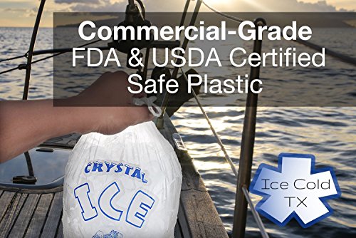 Bolsas de gelo comercial cristalinas com cordão - extra forte, reutilizável e à prova de punção - plástico de grau de alimento seguro)