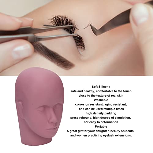 Mannequin Doll Face Simulação Segura Simulação Silicone Prática Treinar Treinamento Cabeça Ferramenta de Maquiagem As extensões