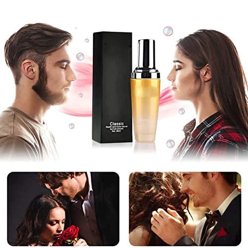 Óleo de cabelo de feromônio de isolamento dourado de 80 ml, óleo de cabelo de perfume de feromônio duradouro, feromônio