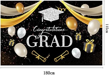 Graduação 2023 Banner de cenário FOBEONE GRANDE PERGUNTO DE PERGUNTAS DE PERGUNTAS PARABRAÇÕES PARABRAÇÕES PARA GRADO PARA A CLASSE DO 2022 GRATUTUTE Party Photo Booth Background Decoration Supplies 70.8x45.2inch