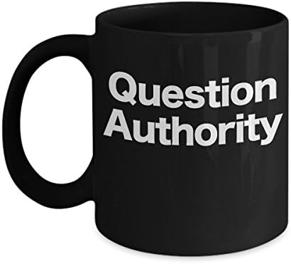 Pergunta Autoridade Caneca Black Coffee Cup Crítico Pensador Anarquista
