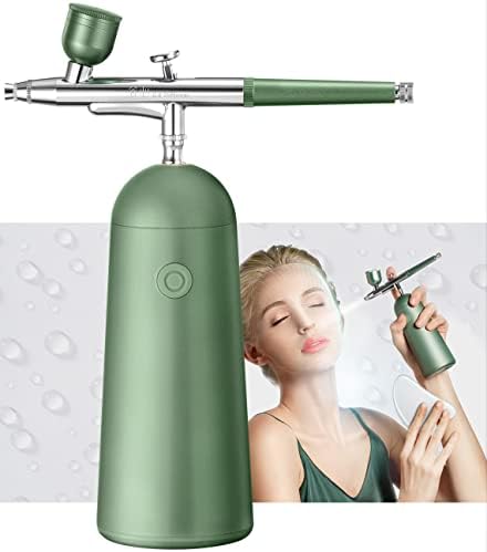 GX Nano Ionic Cold Mist Airbrush Face a vapor, com ferramenta de spa facial de Gua Sha, Ferramentas para Cuidados com Pele Ladies Gift, Sistema Facial Hidratante portátil e recarregável