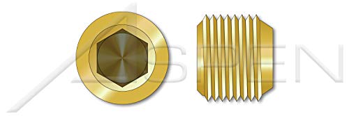 1/4 , plugues de tubo de parafuso rosqueados, reduto de 3/4, vedação a seco, unidade de soquete hexadecimal, latão, fabricado