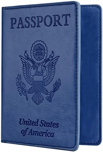 Passport e portador de cartões de vacina Combo Acessórios de viagem perfeitos, porta -passaporte de couro PU com protetor de capa