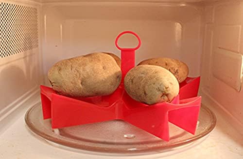 Microondas Baked Batato Maker BPA Plástico livre cozinhe até 4 batatas em minutos