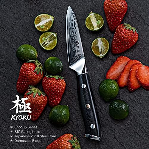 Kyoku 6 Faca de utilidade + 3,5 '' de faca - Série Shogun - Core de aço VG10 japonês Damasco Blade Damasco