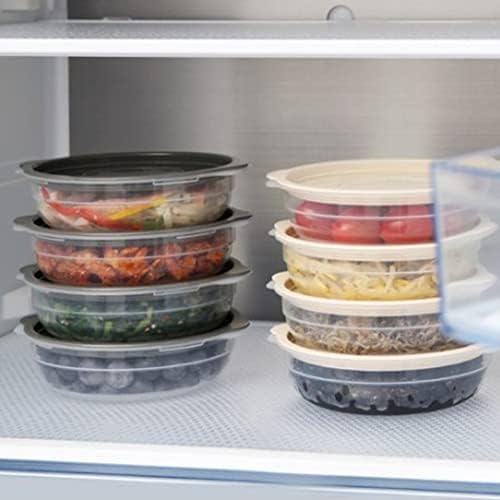 BPA Free Microwave Container Grey 450ml Conjunto, 8 pacotes
