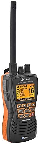 Cobra Sr. HH600FLTBTGPS Rádio VHF flutuante VHF - 6 watts, GPS, Bluetooth, submersível, Ruído cancelando microfone, exibição