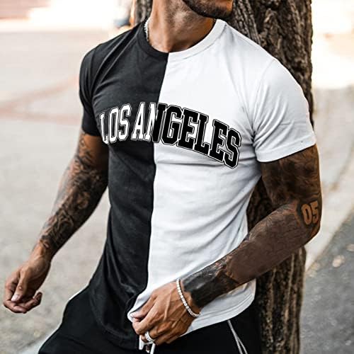 2022 NOVAS camisetas masculinas, nome da cidade impressão de retalhos de retalhos esportes de manga curta casual Casual Camisa muscular Tops Athletics Tops