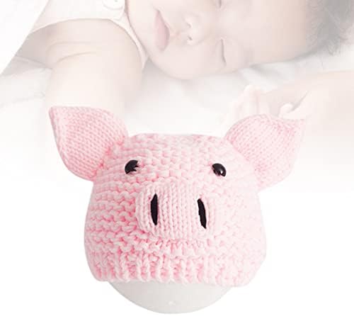 Kisangel Recém -nascido Fotografia Props Baby Pig Knit
