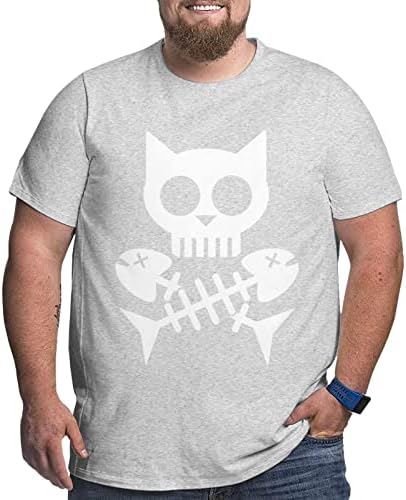 Crânio pirata crânio masculino de tamanho grande moda moda de manga curta cam camisas Hip Hop Loose Tee