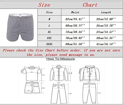 Mens cuecas cuecas de algodão masculino Shorts soltos shorts de cintura média Pijama de algodão Small