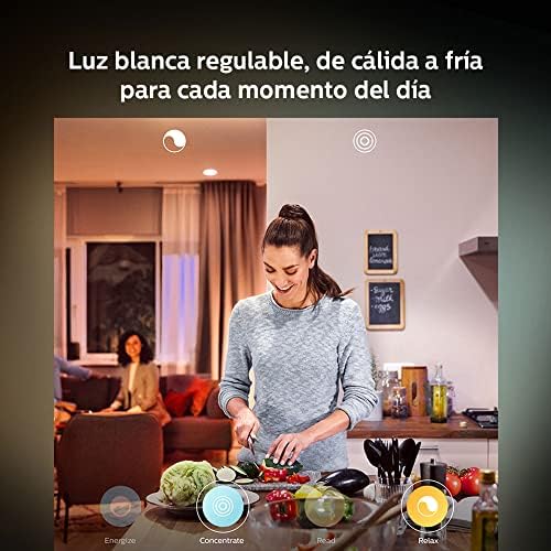 Philips Hue Main-54158 Kit de partida LED White & Color LED Kit-3 Multicolor A19 Bulbs, Bridge and Hue Dimmer Switch, 1 contagem,