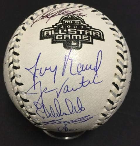 2003 AL All Star Team assinou beisebol oficial 24 Auto Ichiro MLB Holo CoA - Bolalls autografados