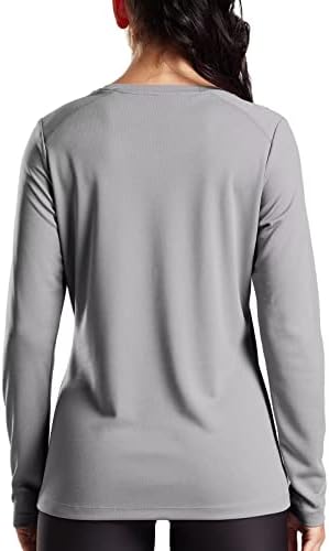 Haimont Women's Dry Fit Running T-shirts atléticos Camisetas de poliéster recicladas longas e curtas para academia, esportes, caminhadas, exercícios