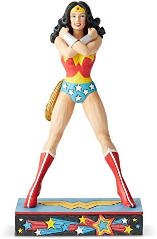Liga da Justiça da Enesco DC Comics por Jim Shore Wonder Woman Silver Age, estatueta, 8,5 polegadas, multicolor