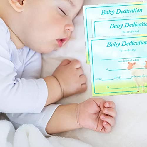 Certificado Card de dedicação de bebê 11 x 8,5 polegadas Certificado de dedicação para bebês com bebê Certificado de dedicação para bebê para bebê Presentes de batismo de igreja 25pcs