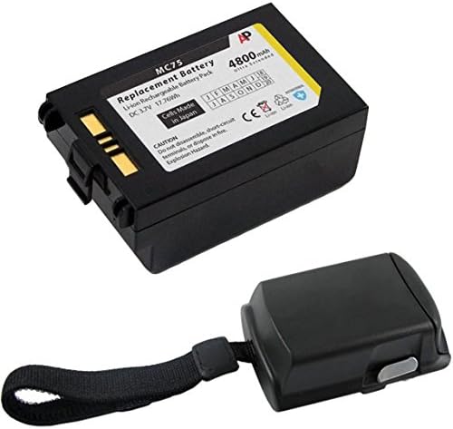 Pacote de pacote de bateria e porta estendido de energia artesanal para Motorola/Símbolo MC75 e MC70 Series.